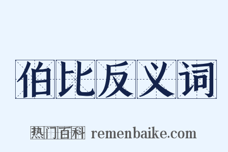 伯比反义词是什么意思的图片